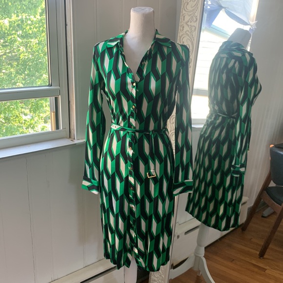 Diane Von Furstenberg Dresses Diane Von Furstenberg Green Black